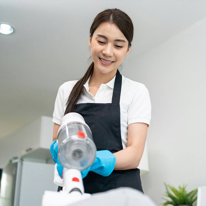 Residential and commercial cleaning crew at work